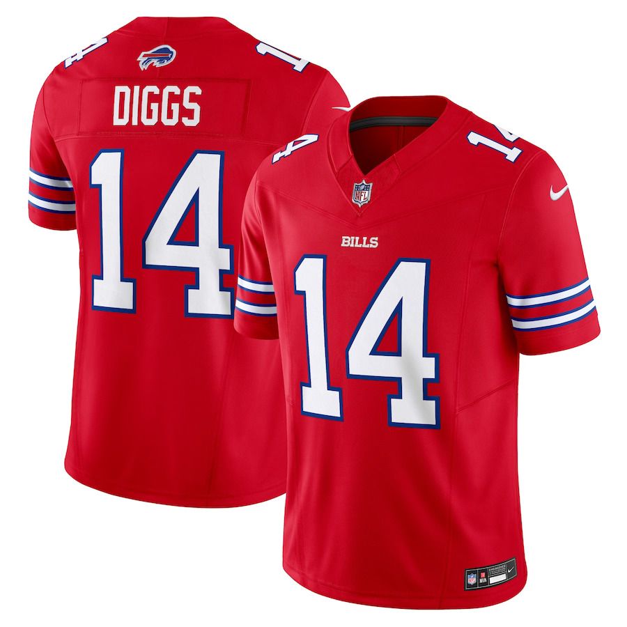 Men Buffalo Bills #14 Stefon Diggs Nike Red Vapor F.U.S.E. Limited NFL Jersey